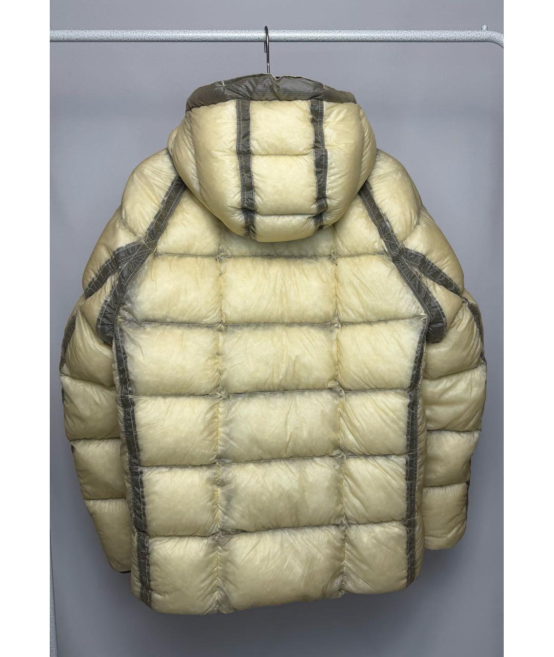 CP COMPANY Бежевый полиамидовый пуховик, фото 5