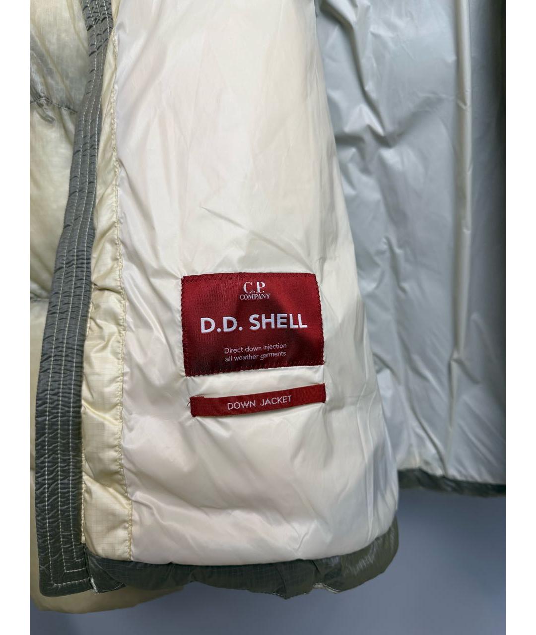 CP COMPANY Бежевый полиамидовый пуховик, фото 6