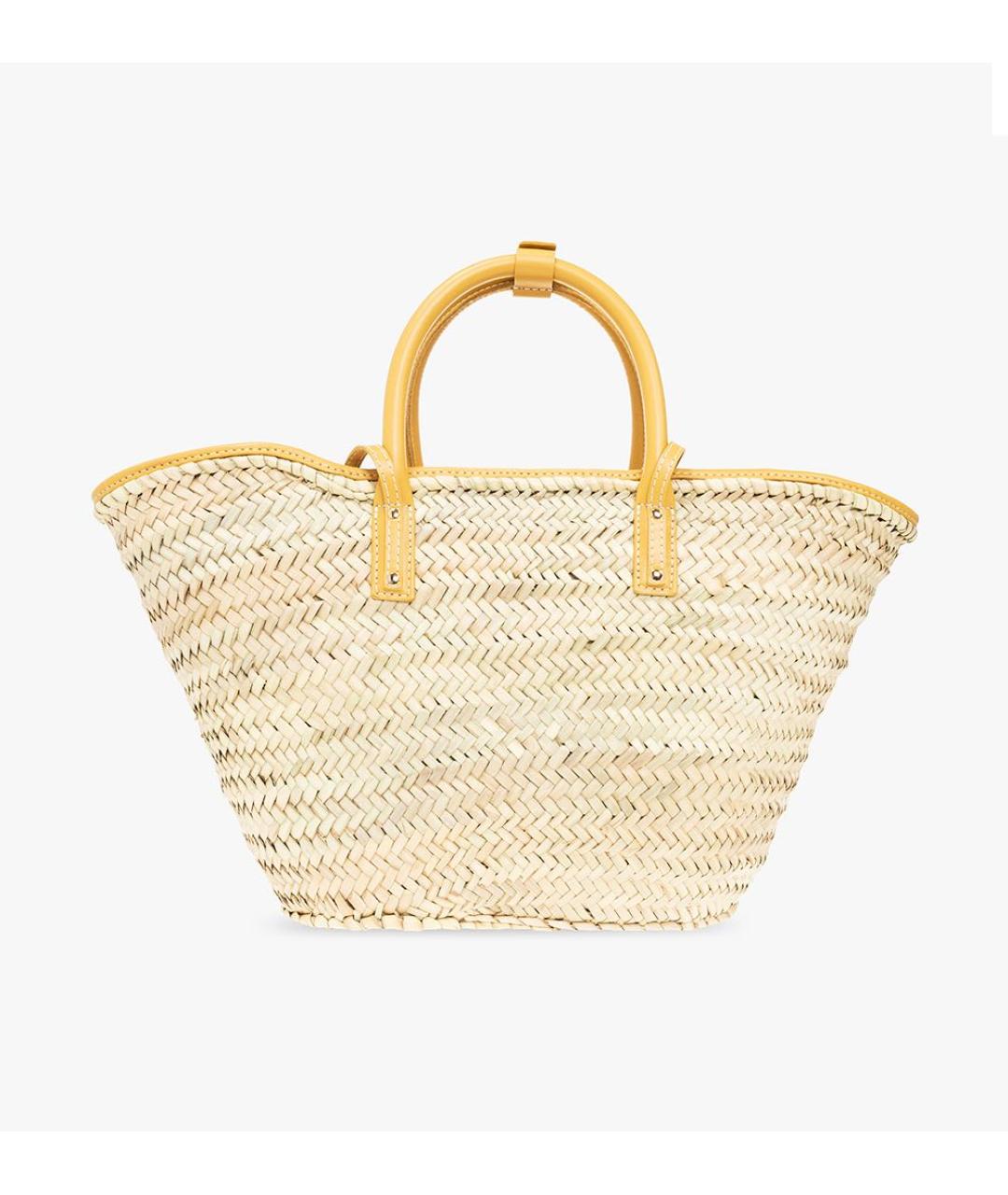 JACQUEMUS Бежевая пелетеная пляжная сумка, фото 2