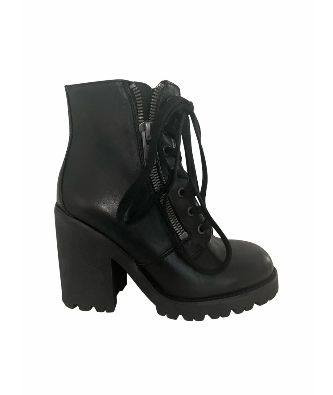 ASH Черные кожаные ботинки, фото 1