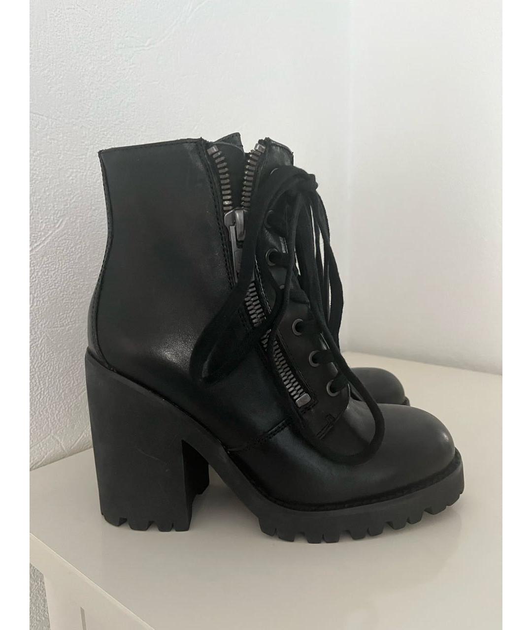 ASH Черные кожаные ботинки, фото 6
