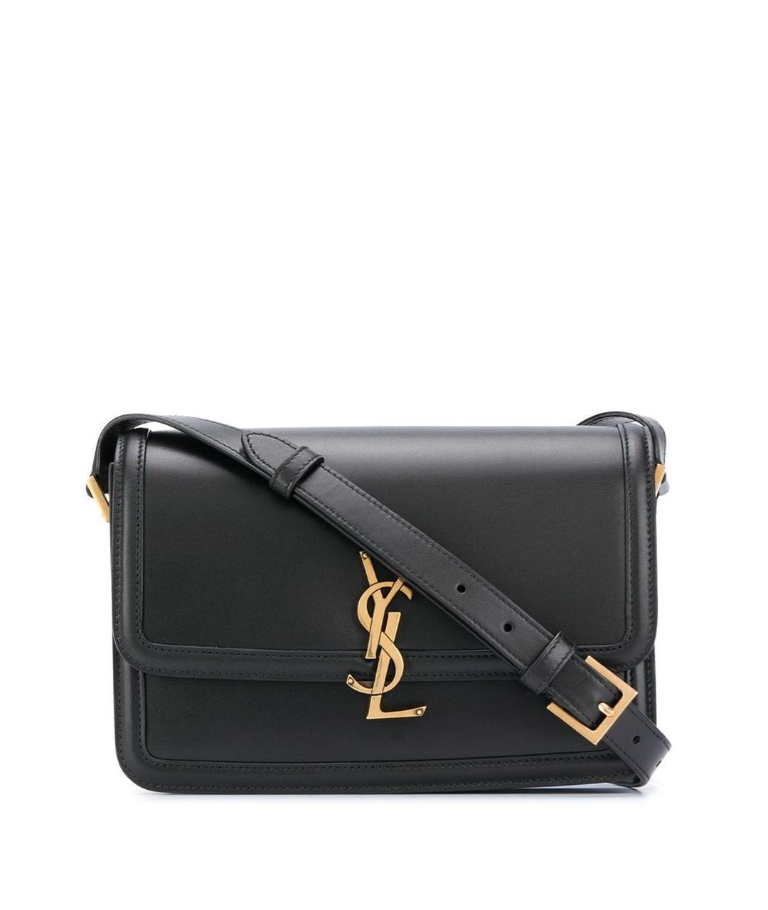 SAINT LAURENT Черная кожаная сумка через плечо, фото 9