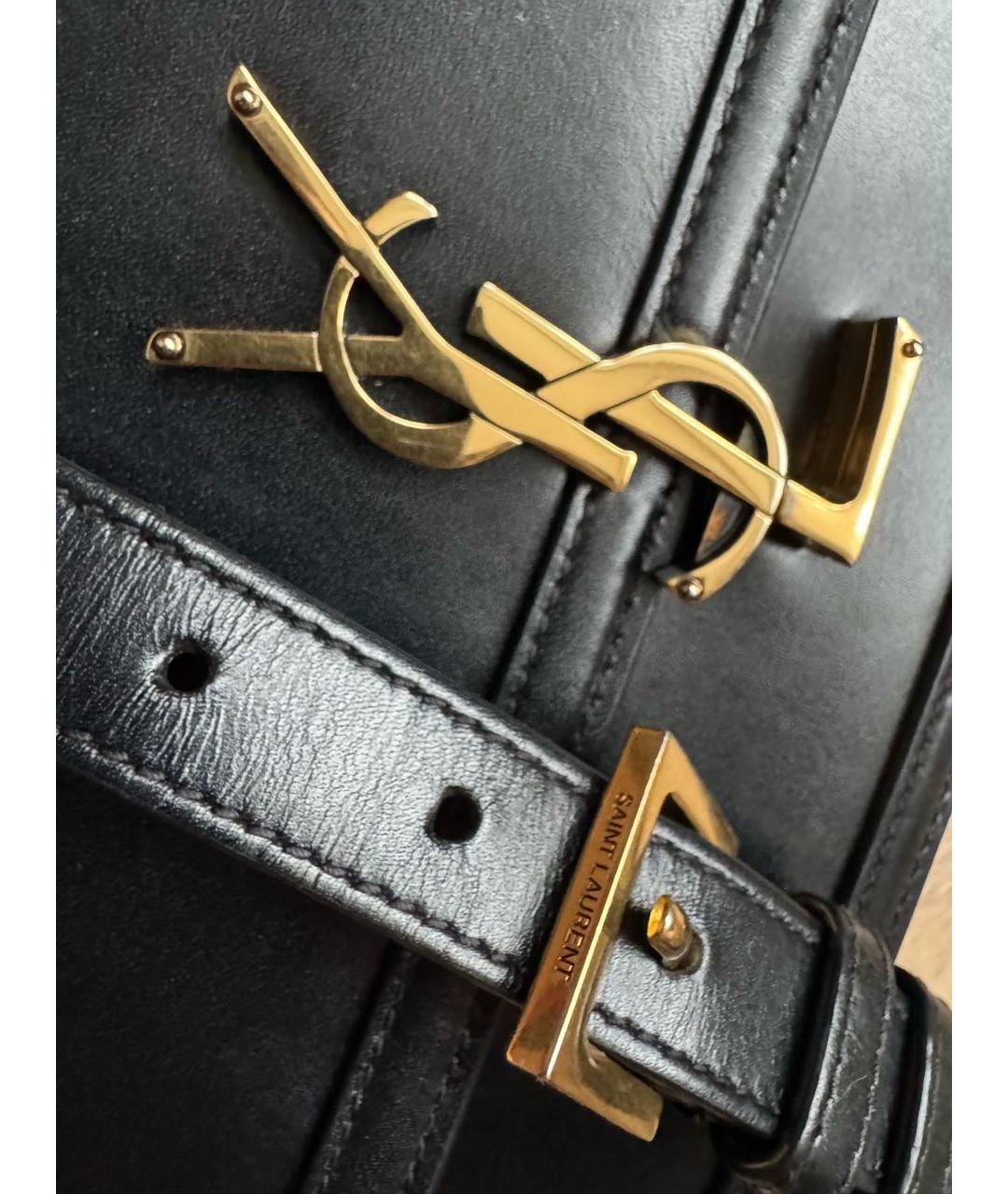 SAINT LAURENT Черная кожаная сумка через плечо, фото 4