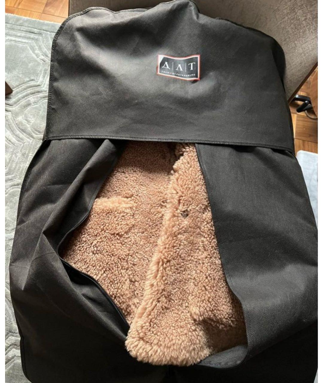 METEO YVES SALOMON Бежевая меховая дубленка, фото 8