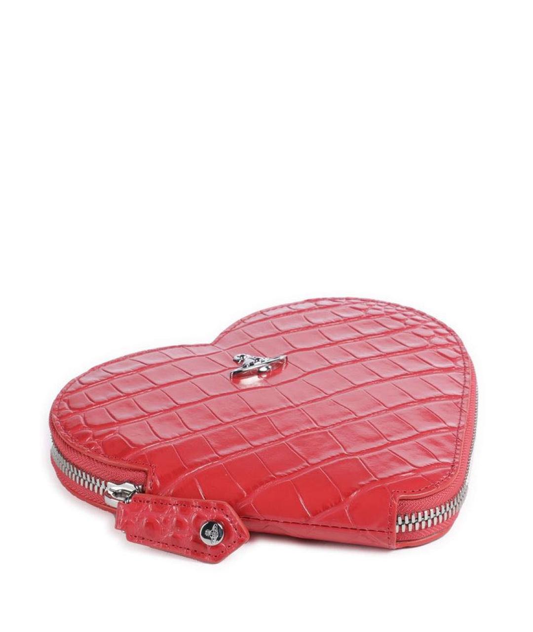 VIVIENNE WESTWOOD Красная кожаная сумка через плечо, фото 5