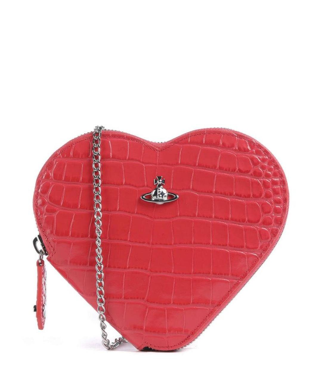 VIVIENNE WESTWOOD Красная кожаная сумка через плечо, фото 1