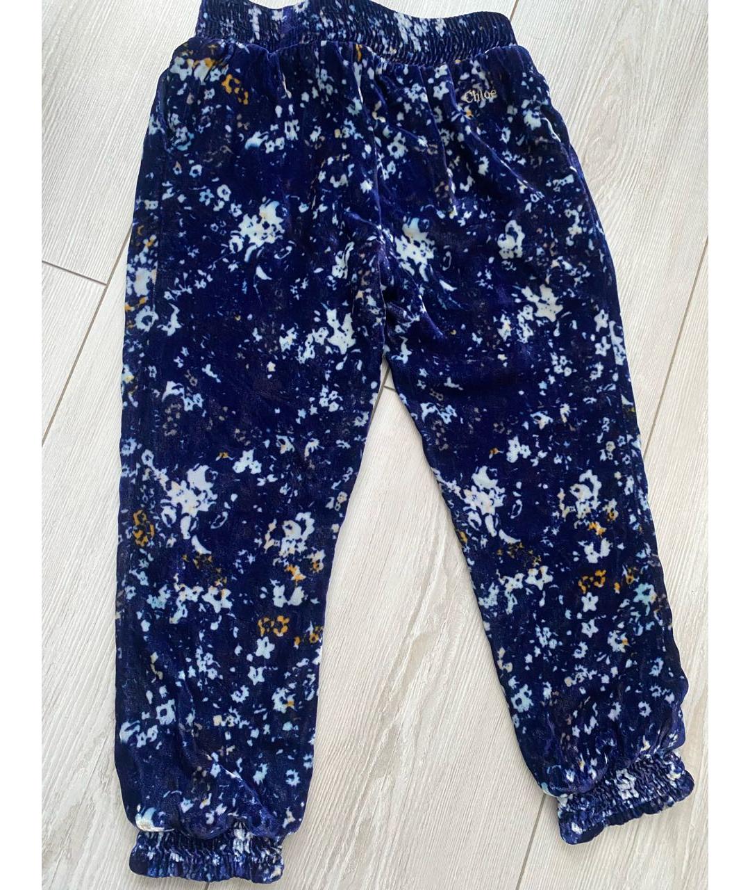 CHLOE Темно-синие бархатные брюки и шорты, фото 2