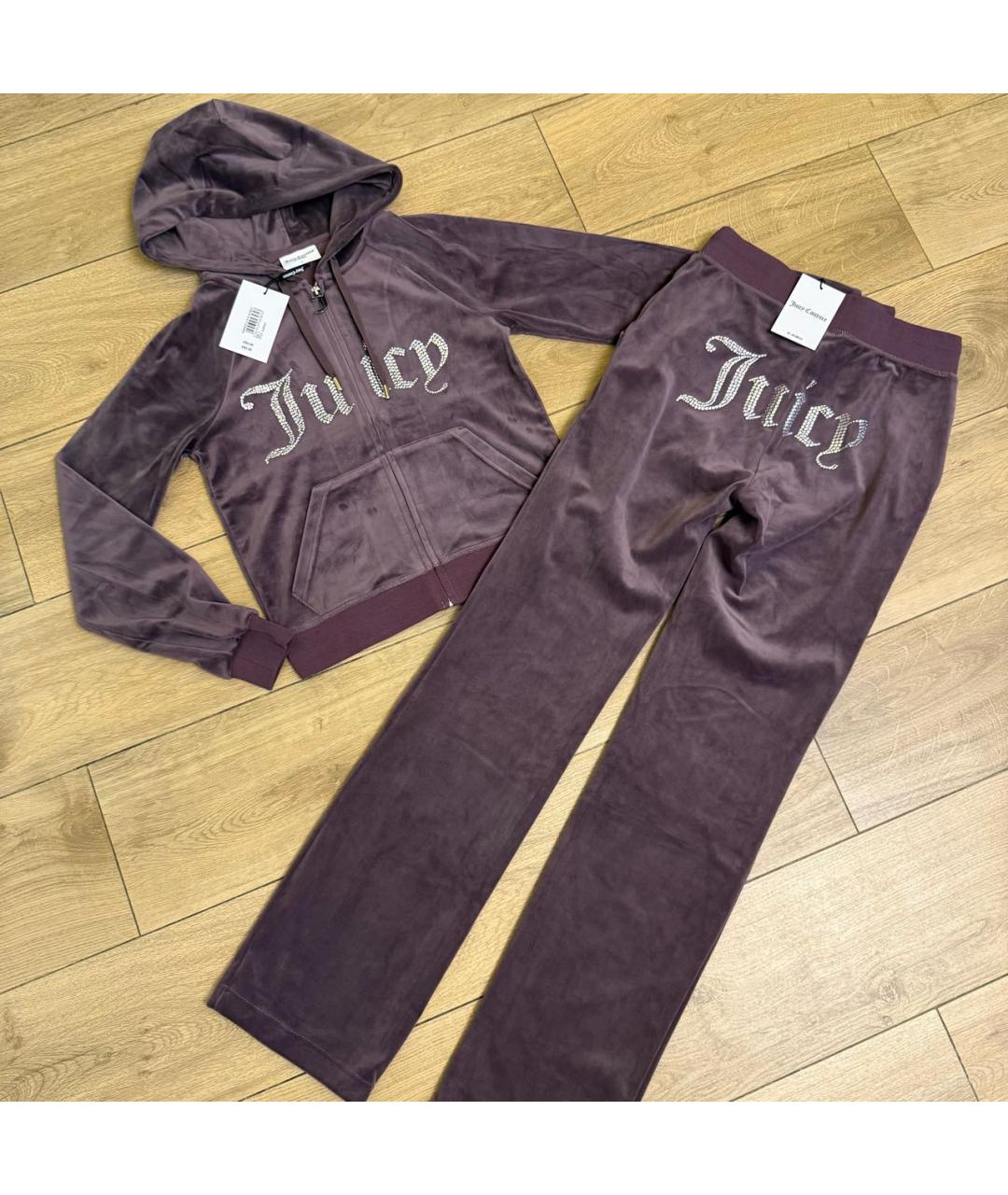 JUICY COUTURE Фиолетовый полиэстеровый костюм с брюками, фото 9