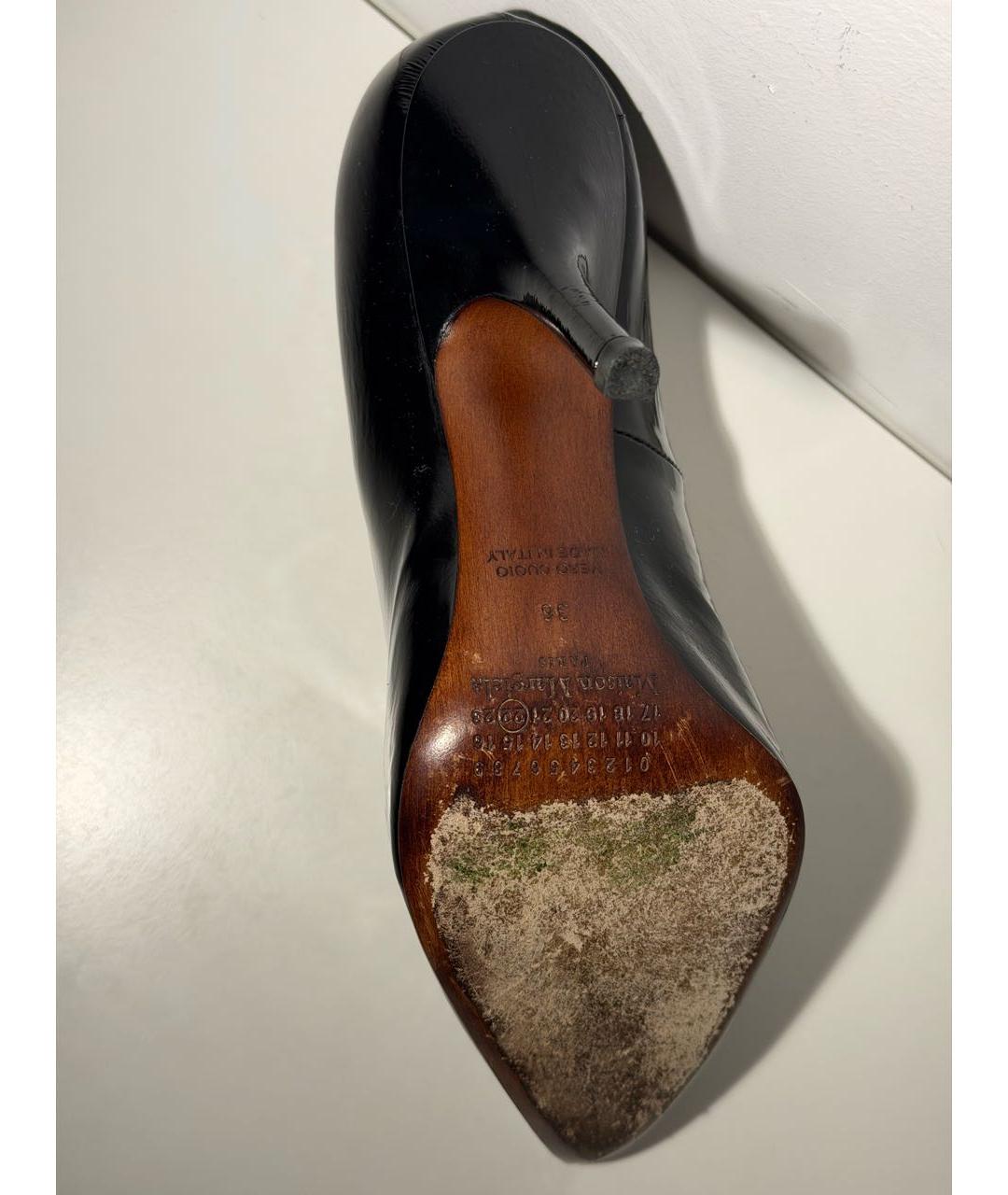 MAISON MARGIELA Черные туфли из лакированной кожи, фото 7