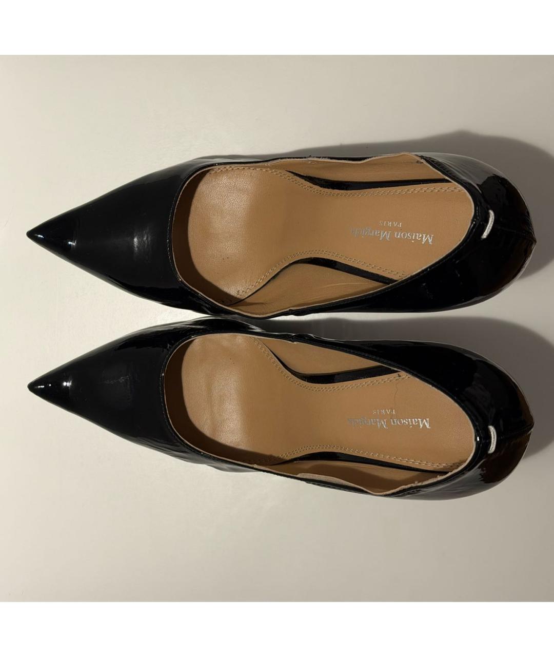 MAISON MARGIELA Черные туфли из лакированной кожи, фото 3