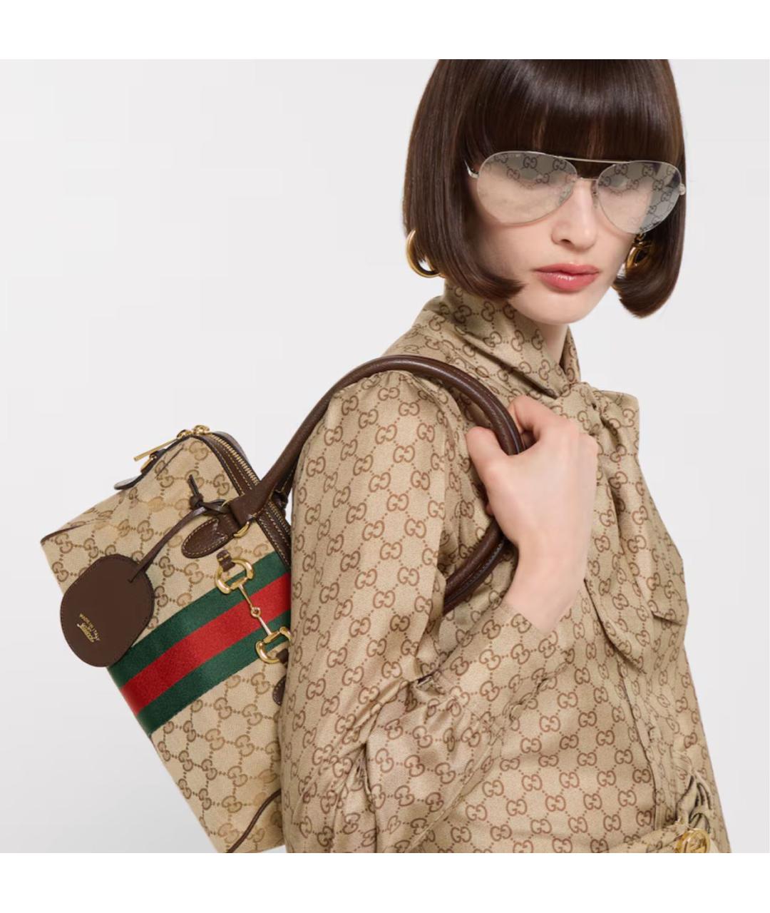 GUCCI Бежевая сумка тоут, фото 4