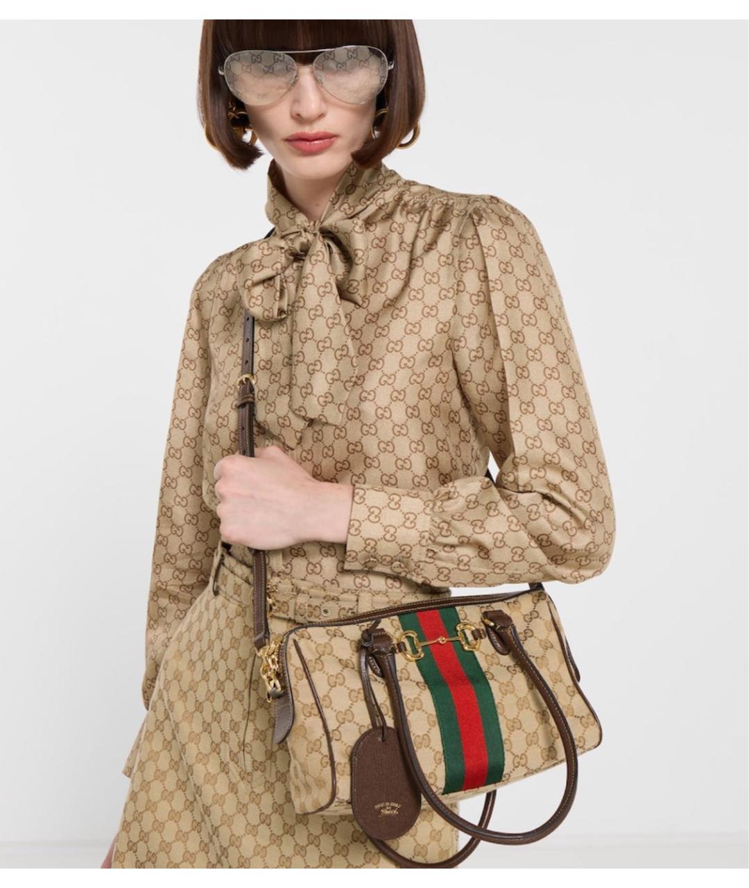 GUCCI Бежевая сумка тоут, фото 3