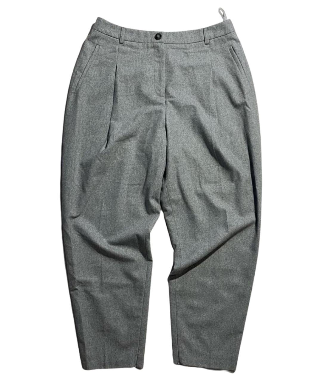 12 STOREEZ Серые шелковые брюки широкие, фото 1