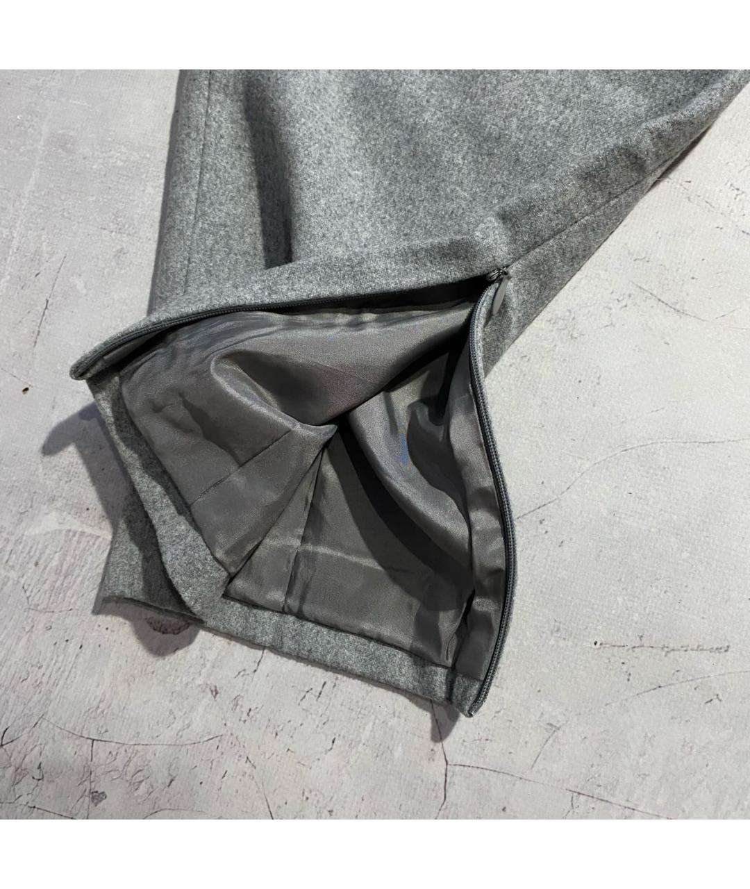 12 STOREEZ Серые шелковые брюки широкие, фото 4