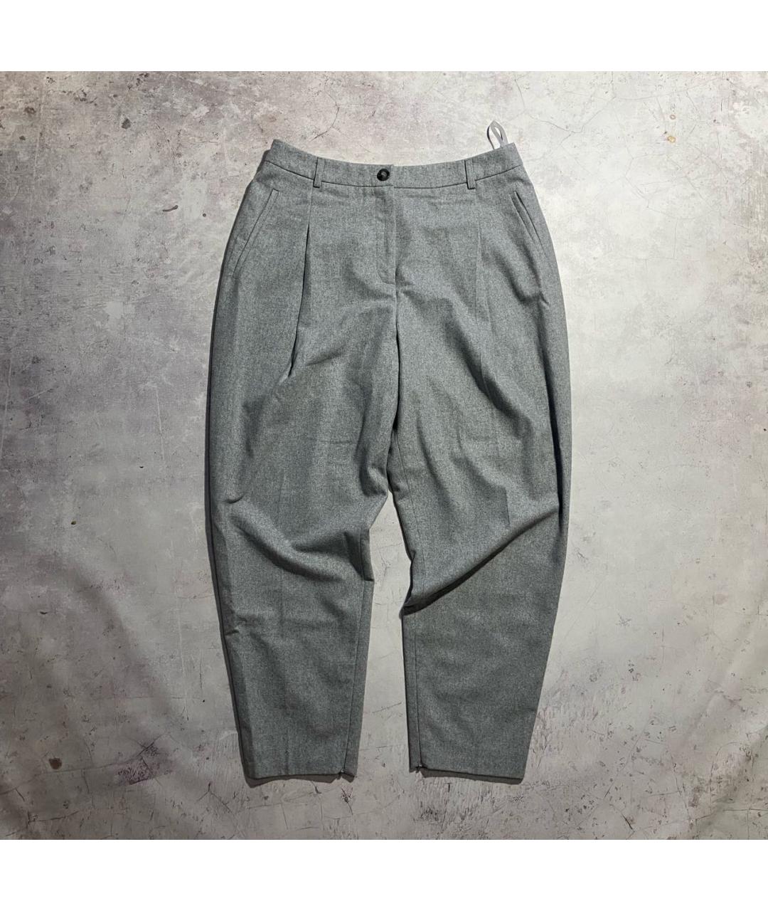 12 STOREEZ Серые шелковые брюки широкие, фото 7
