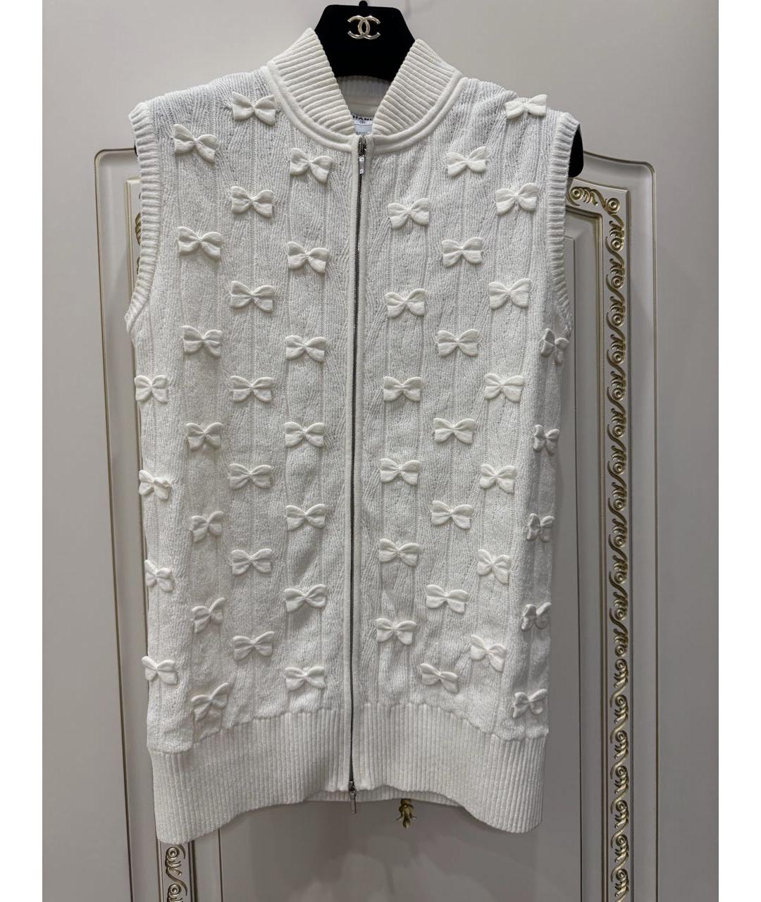 CHANEL Бежевая хлопковая жилетка, фото 7