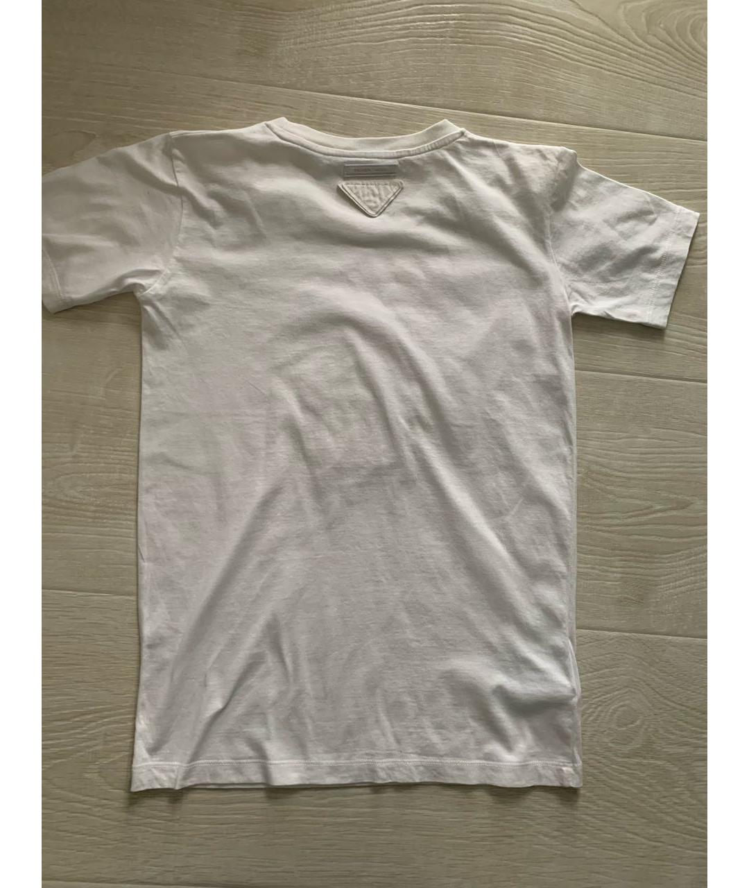 PRADA Белая хлопковая футболка, фото 2