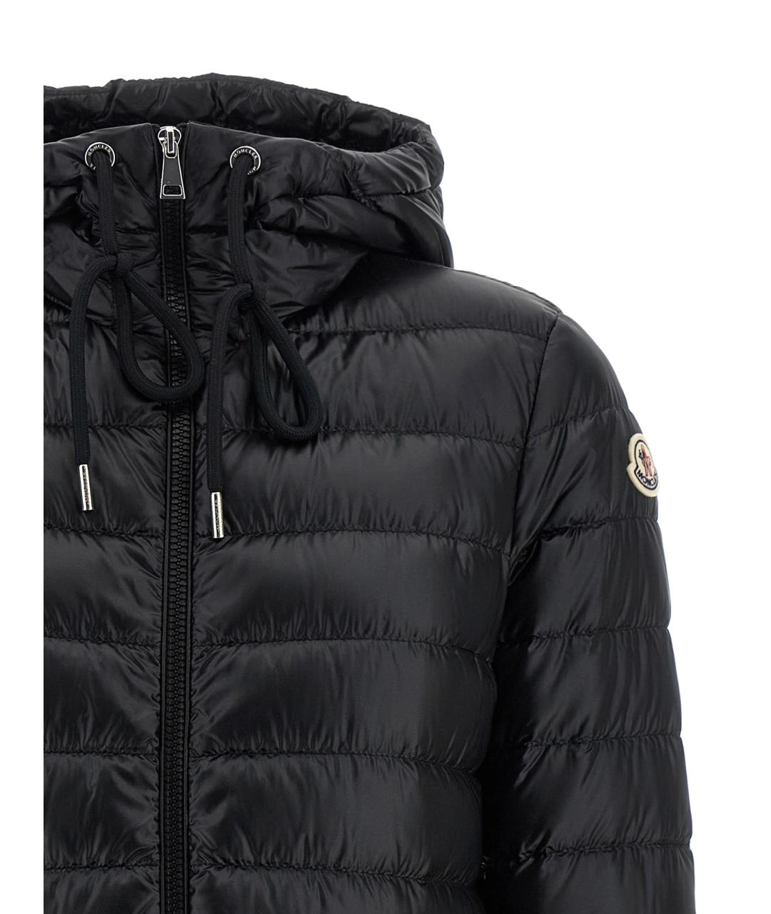 MONCLER Черный полиамидовый пуховик, фото 3
