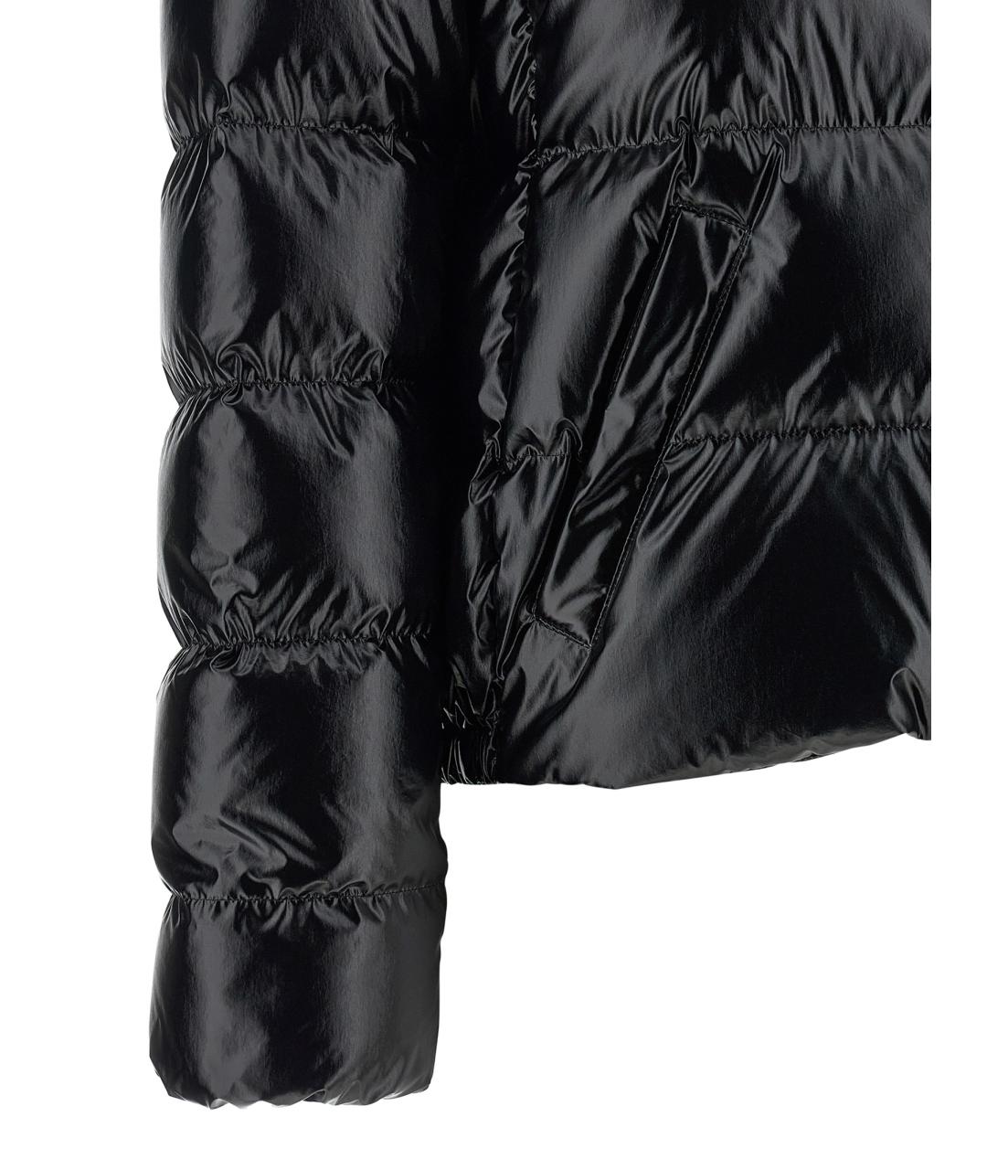 MONCLER Черный полиамидовый пуховик, фото 5