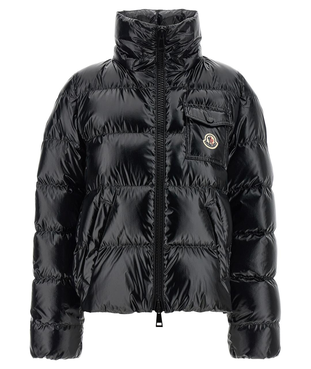 MONCLER Черный полиамидовый пуховик, фото 2