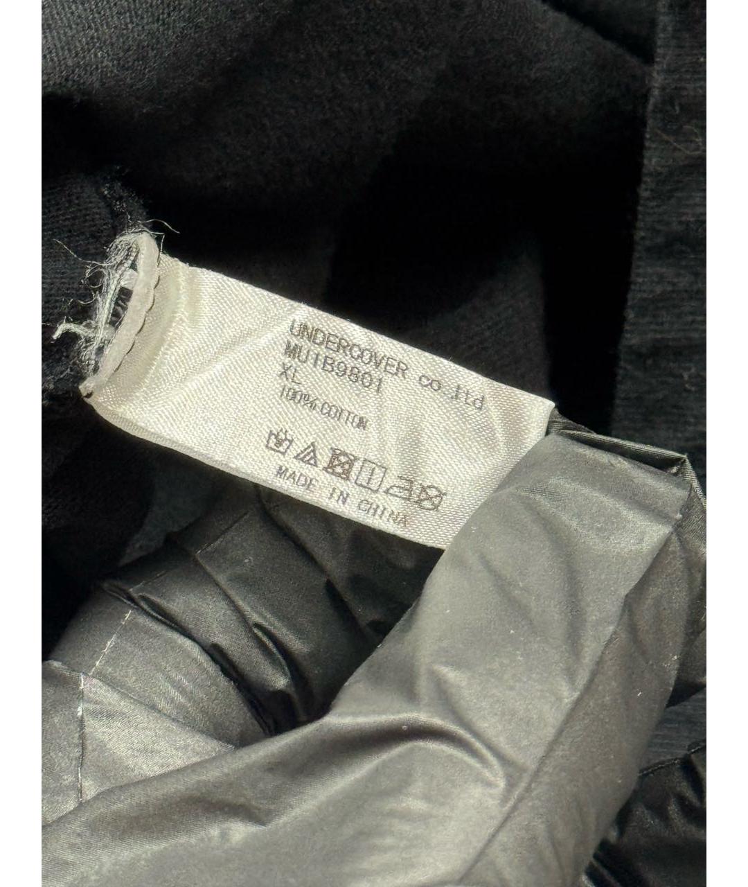 UNDERCOVER Черная хлопковая футболка, фото 7