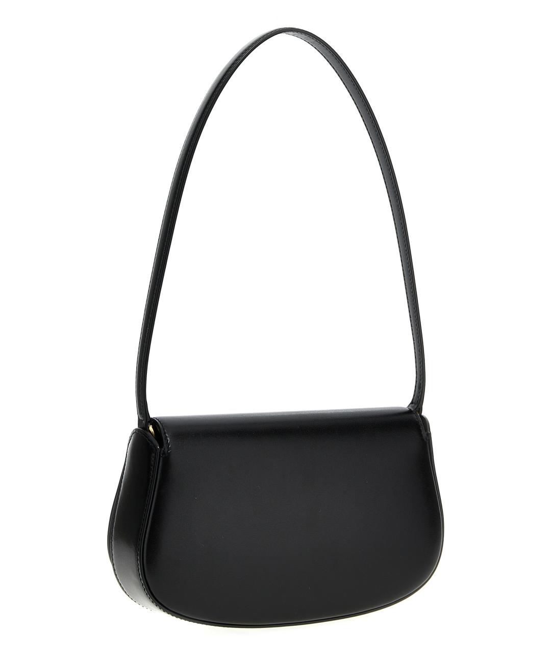 SAINT LAURENT Черная кожаная сумка через плечо, фото 2