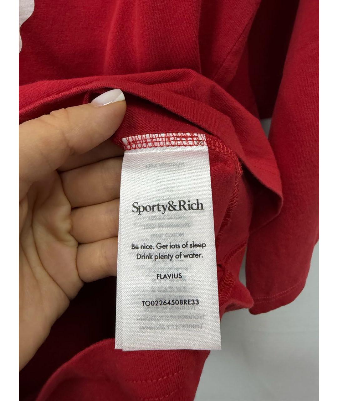 SPORTY AND RICH Красный хлопковый спортивные костюмы, фото 5
