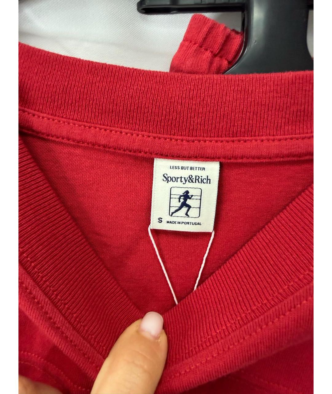 SPORTY AND RICH Красный хлопковый спортивные костюмы, фото 4