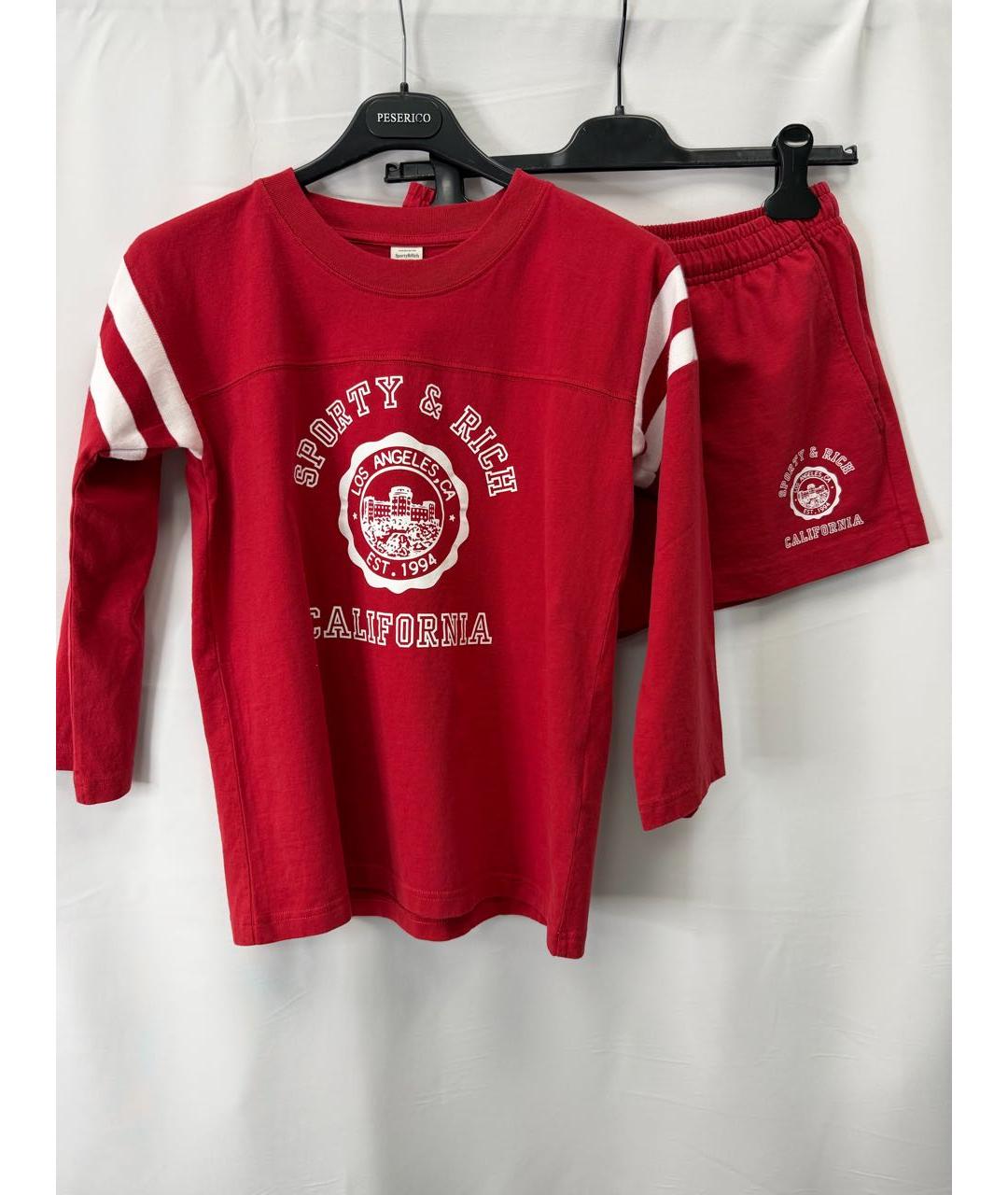 SPORTY AND RICH Красный хлопковый спортивные костюмы, фото 3