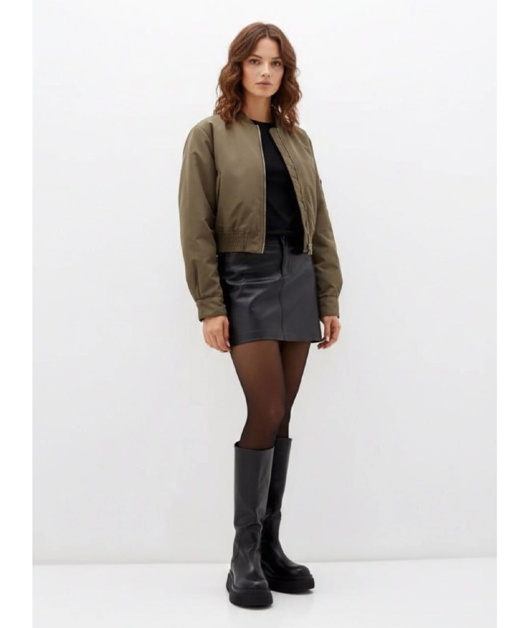 WEEKEND MAX MARA Черные кожаные сапоги, фото 8