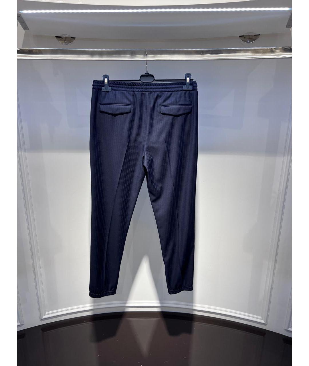 CHRISTIAN DIOR Темно-синие повседневные брюки, фото 2