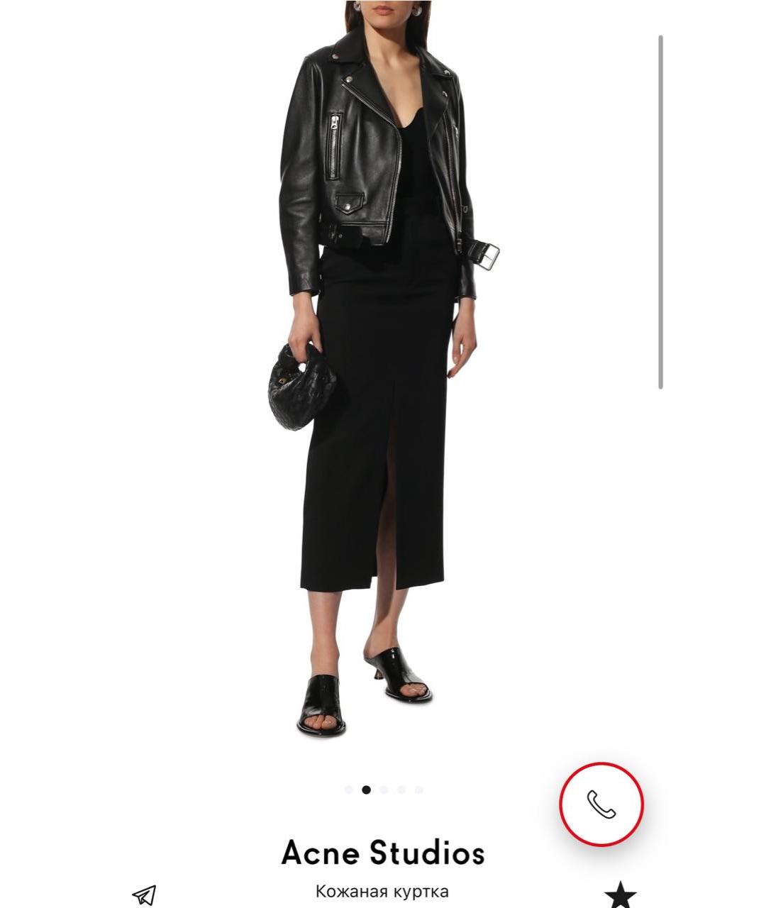 ACNE STUDIOS Черная кожаная куртка, фото 8