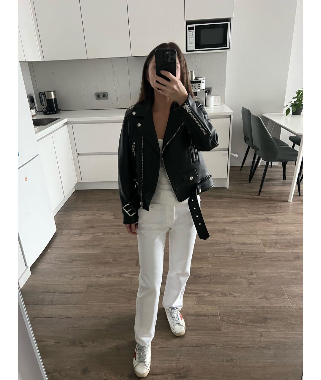 ACNE STUDIOS Черная кожаная куртка, фото 6