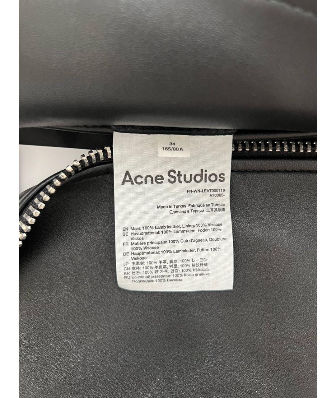 ACNE STUDIOS Черная кожаная куртка, фото 5