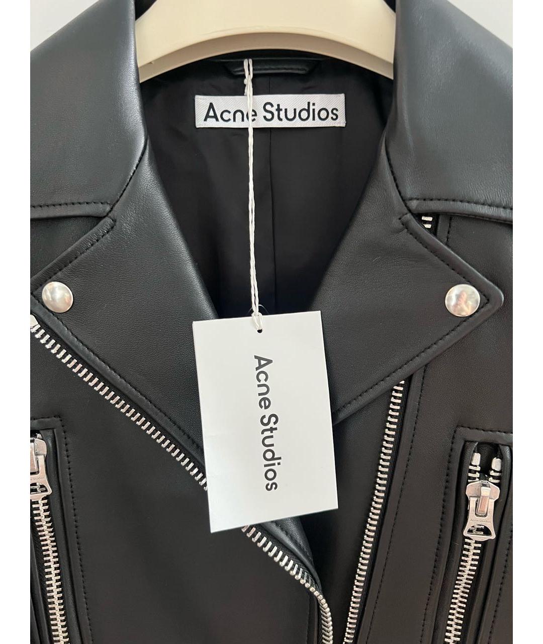 ACNE STUDIOS Черная кожаная куртка, фото 3