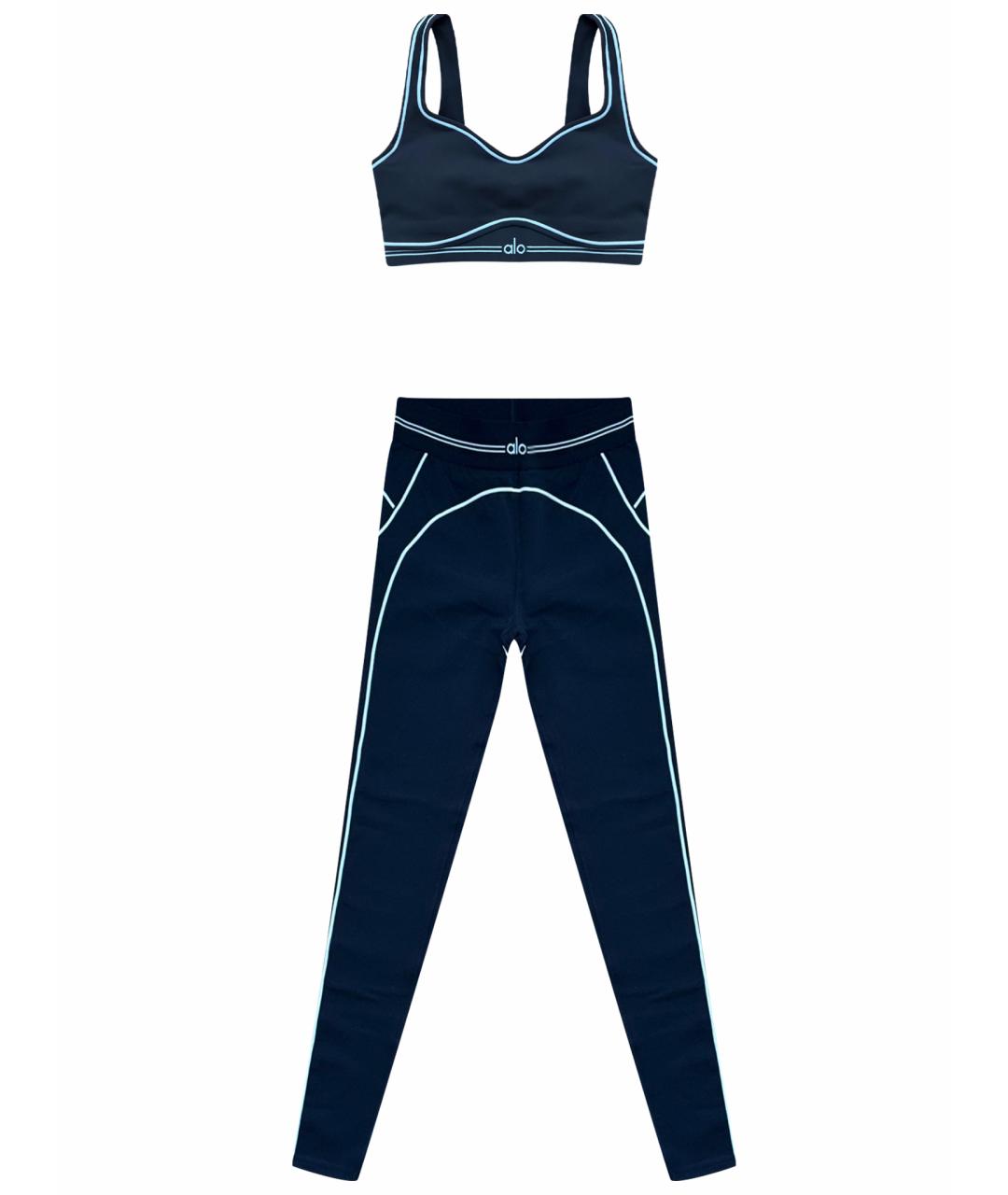 ALO YOGA Черный полиэстеровый спортивные костюмы, фото 1