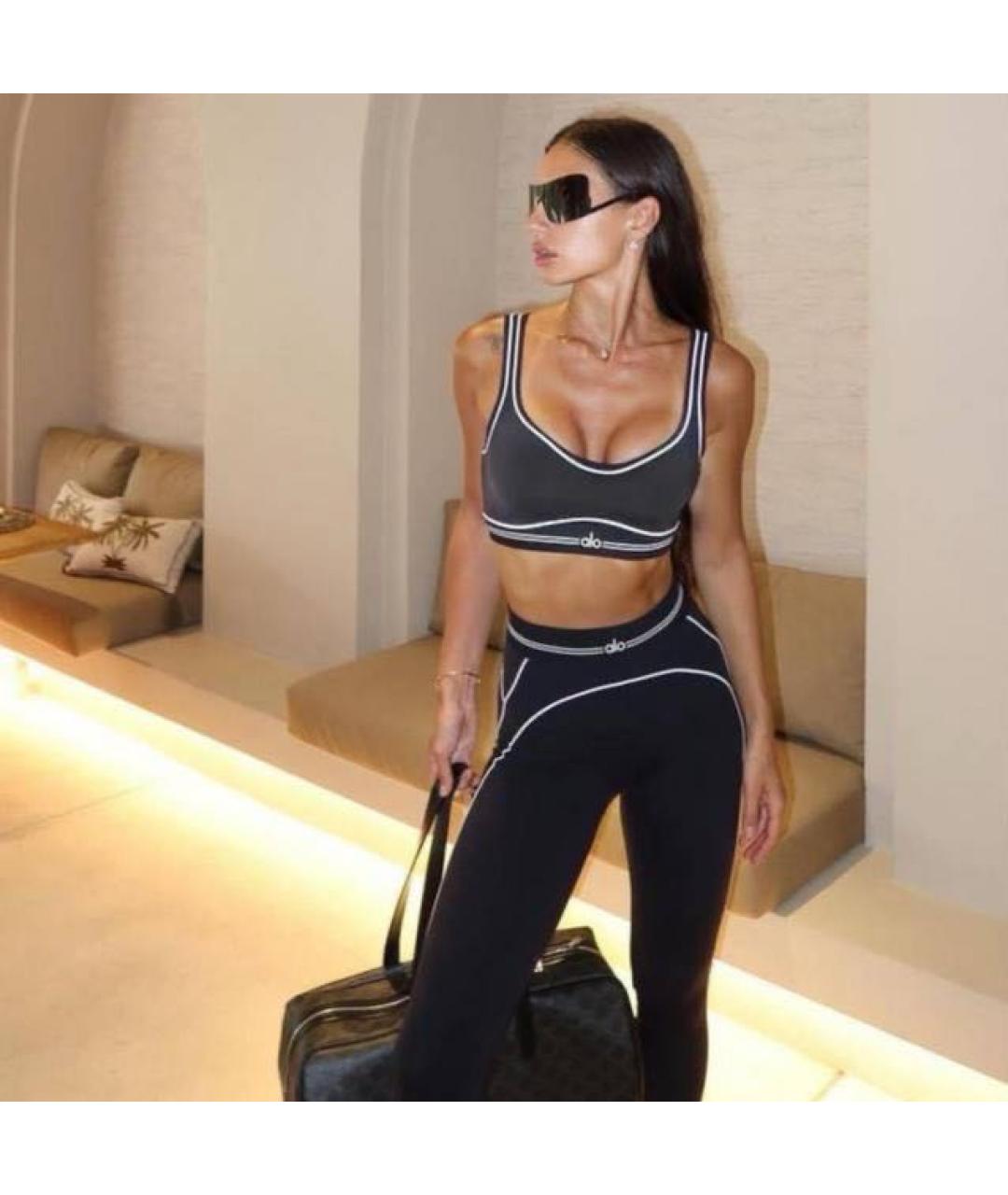 ALO YOGA Черный полиэстеровый спортивные костюмы, фото 3