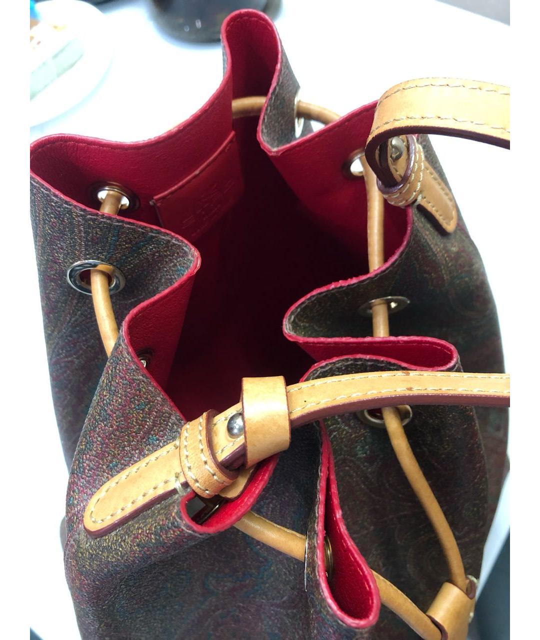 ETRO Коричневая сумка тоут из искусственной кожи, фото 6