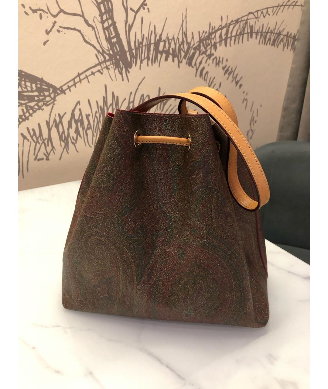 ETRO Коричневая сумка тоут из искусственной кожи, фото 3