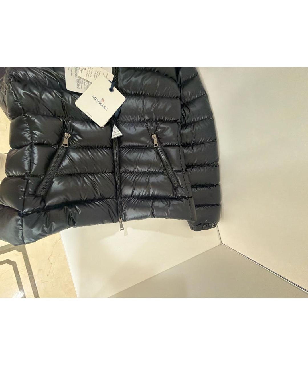 MONCLER Черный полиамидовый пуховик, фото 4