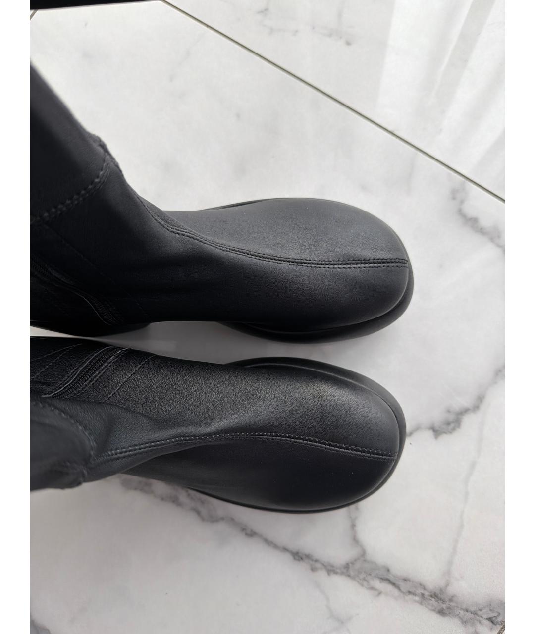 VIC MATIE Черные кожаные ботфорты, фото 3