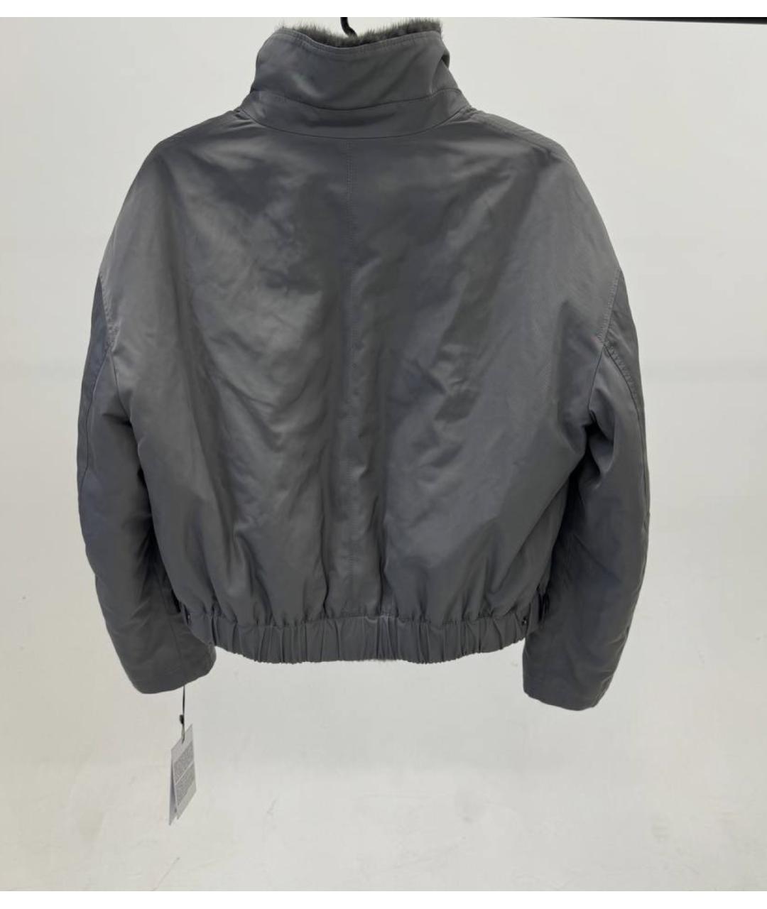 YVES SALOMON Серая полиэстеровая куртка, фото 2