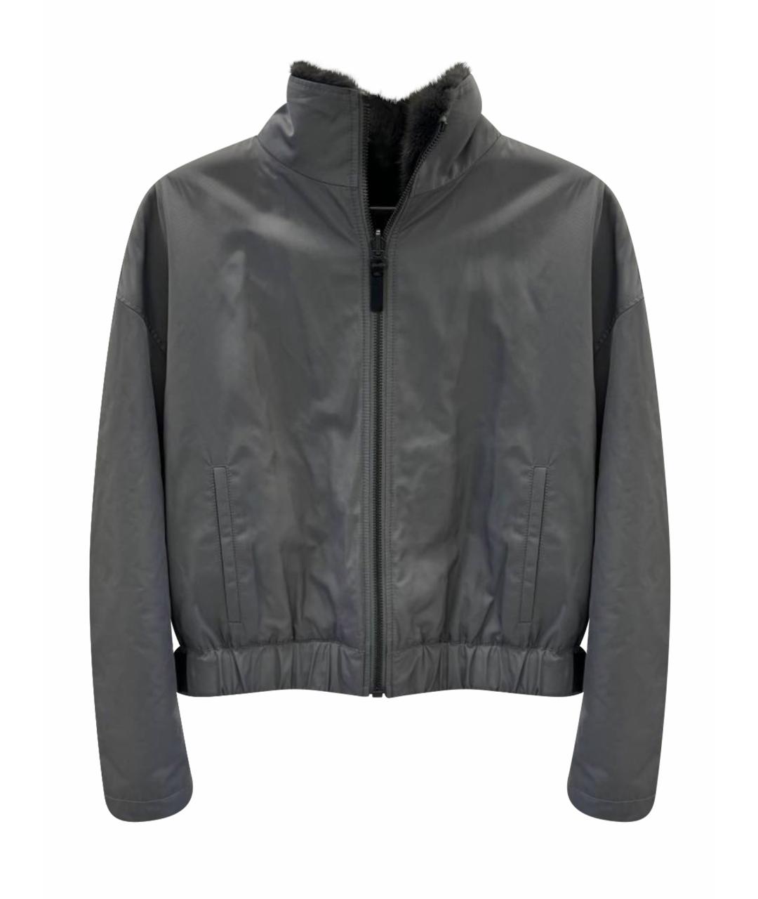 YVES SALOMON Серая полиэстеровая куртка, фото 1