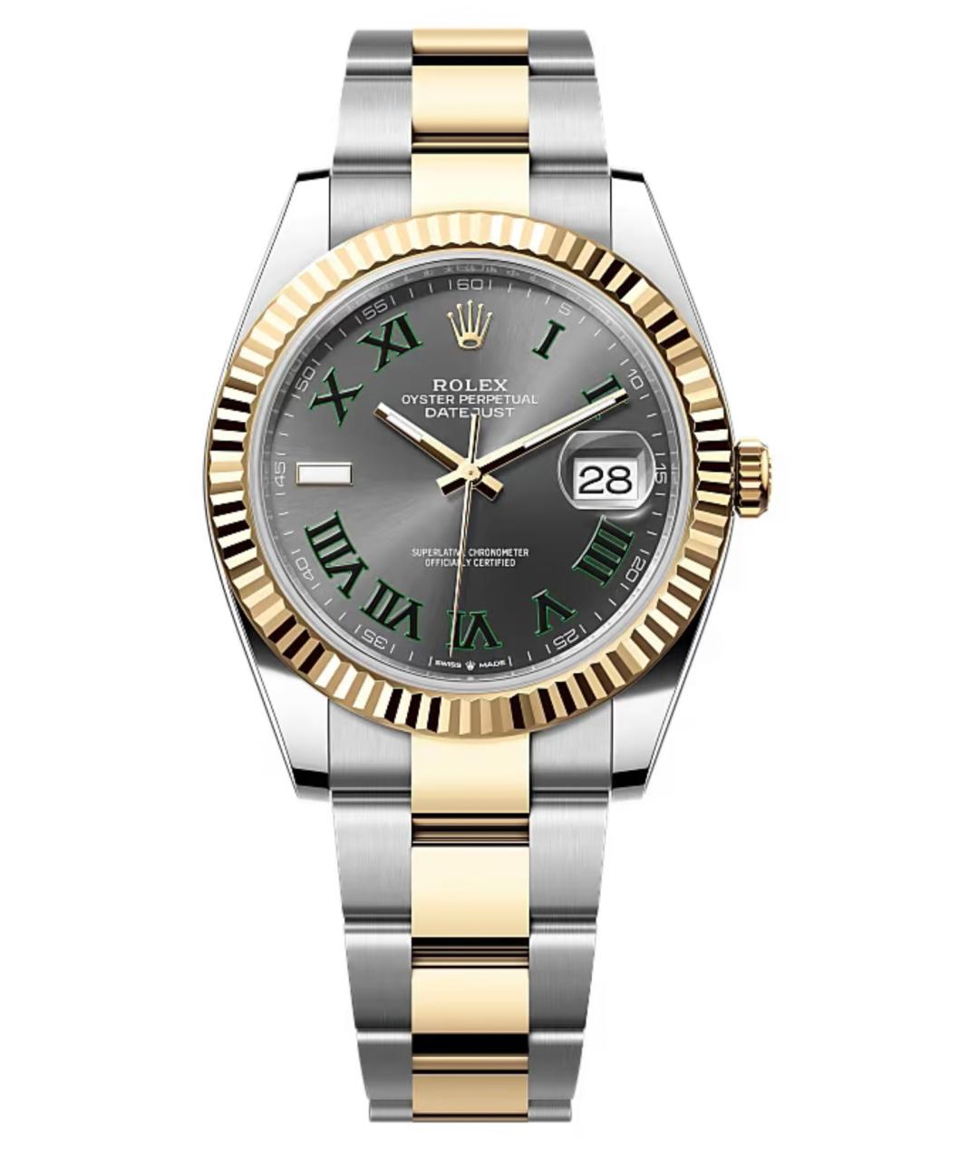 ROLEX Серые металлические часы, фото 8