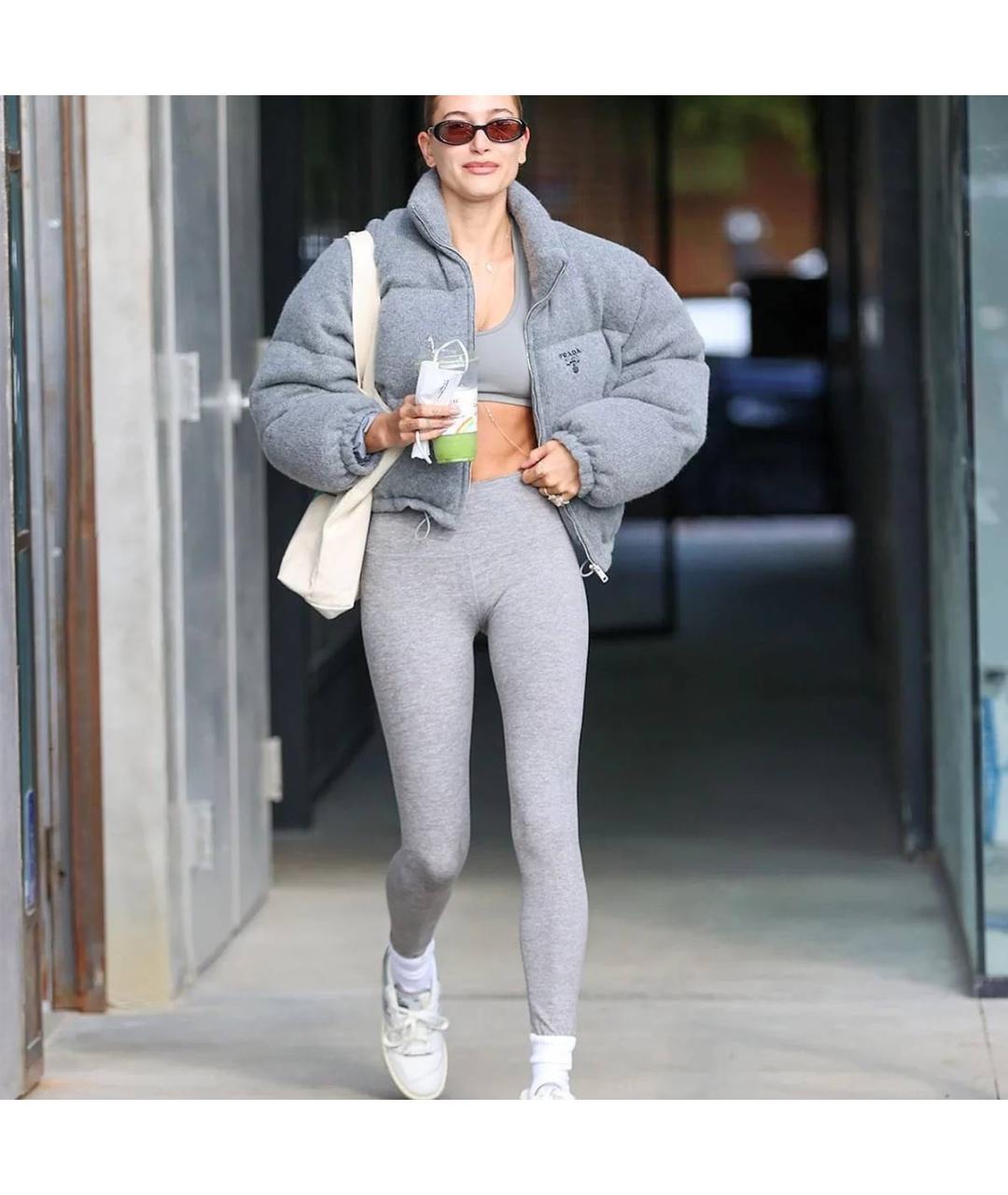 ALO YOGA Серый полиэстеровый спортивные костюмы, фото 3