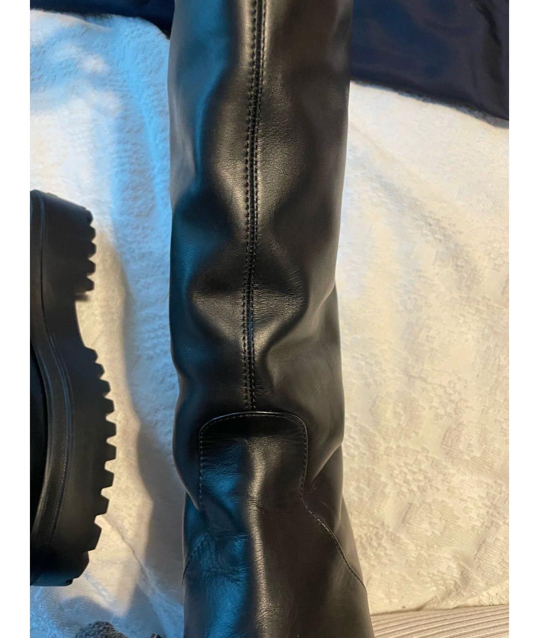 LE SILLA Черные кожаные сапоги, фото 5