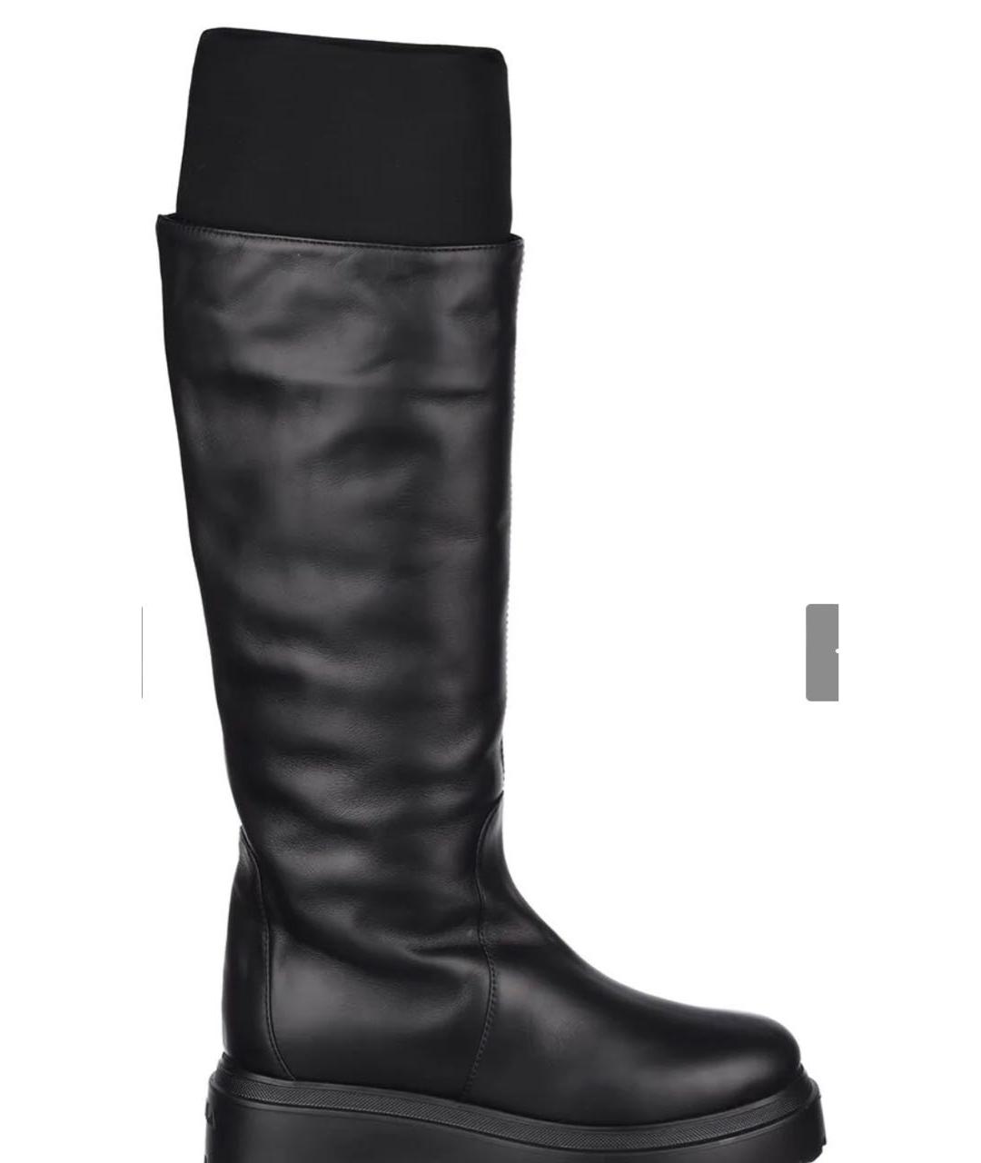 LE SILLA Черные кожаные сапоги, фото 2