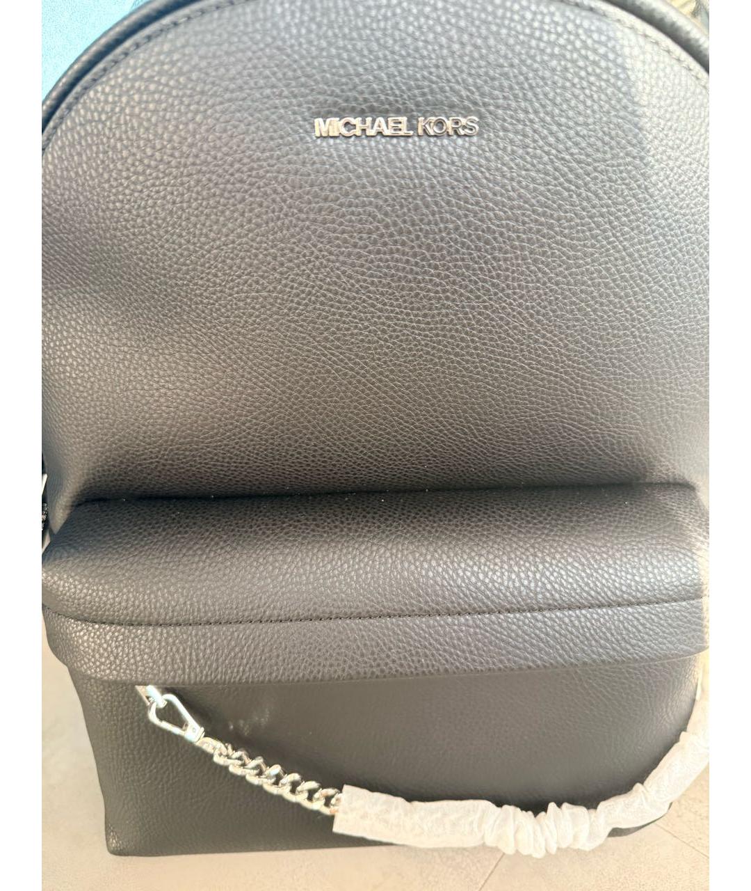 MICHAEL KORS Черный рюкзак из искусственной кожи, фото 6