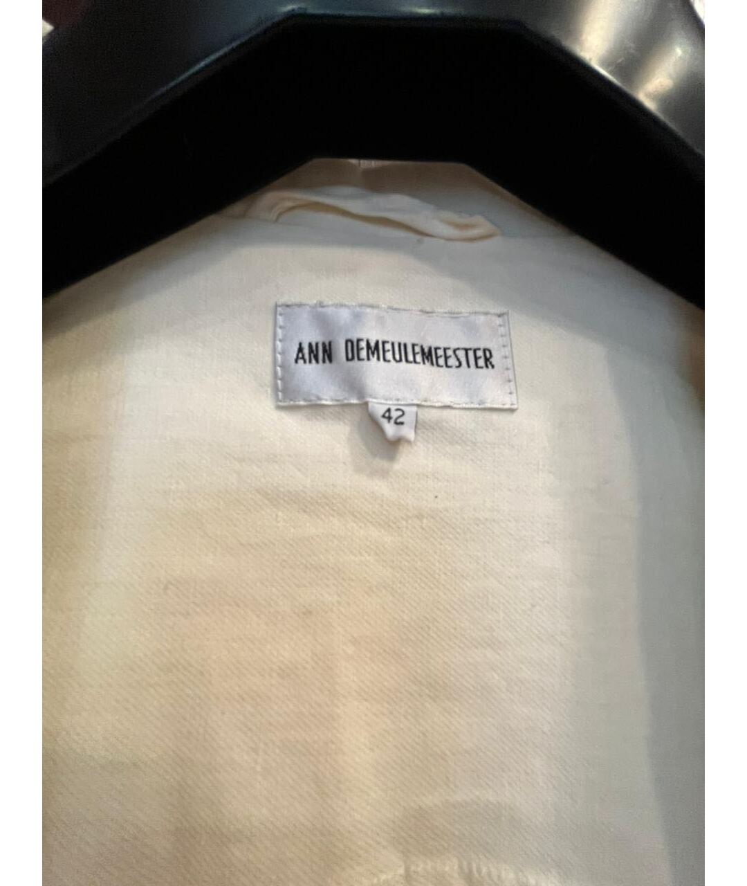 ANN DEMEULEMEESTER Белый льняной жакет/пиджак, фото 4