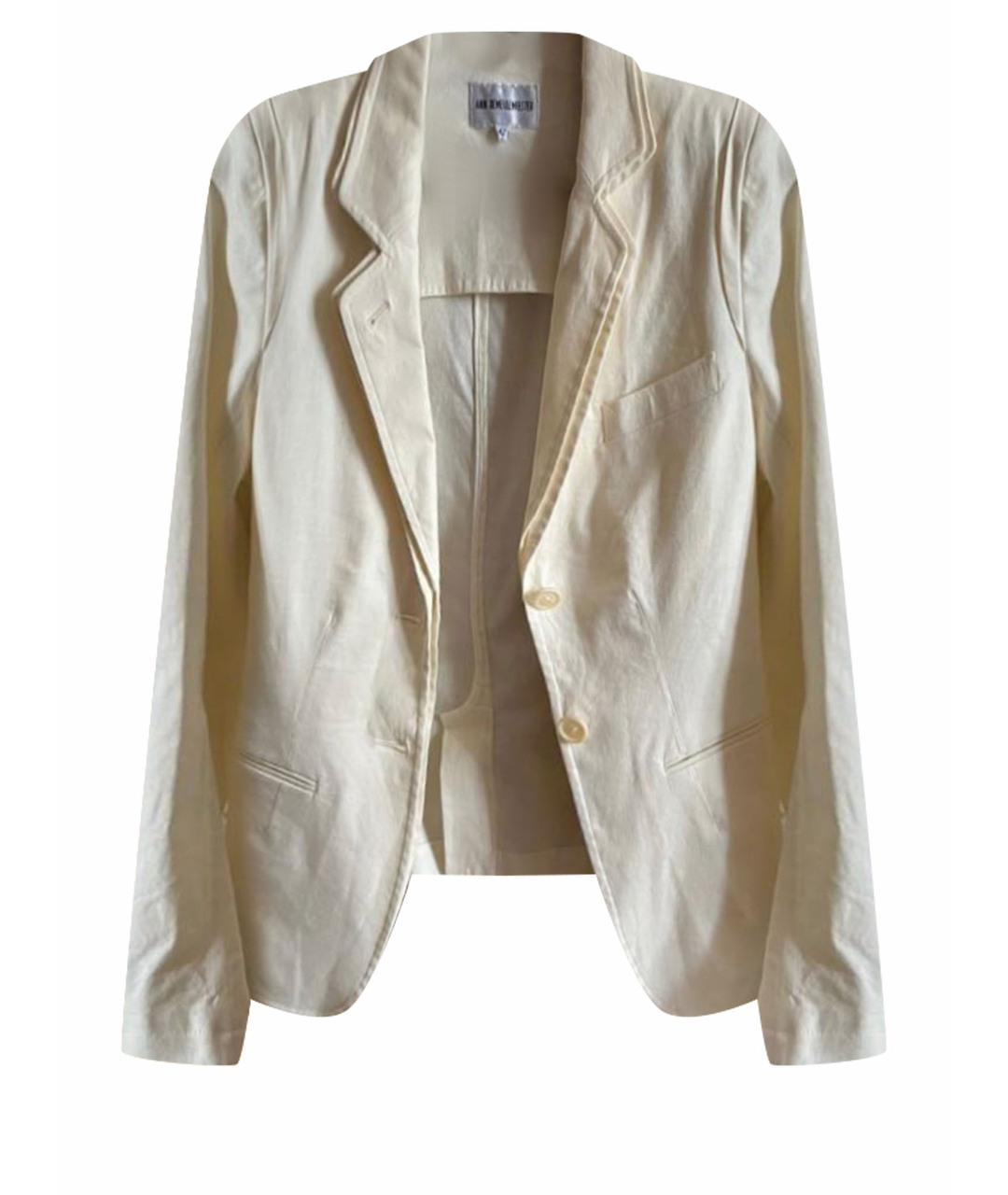 ANN DEMEULEMEESTER Белый льняной жакет/пиджак, фото 1